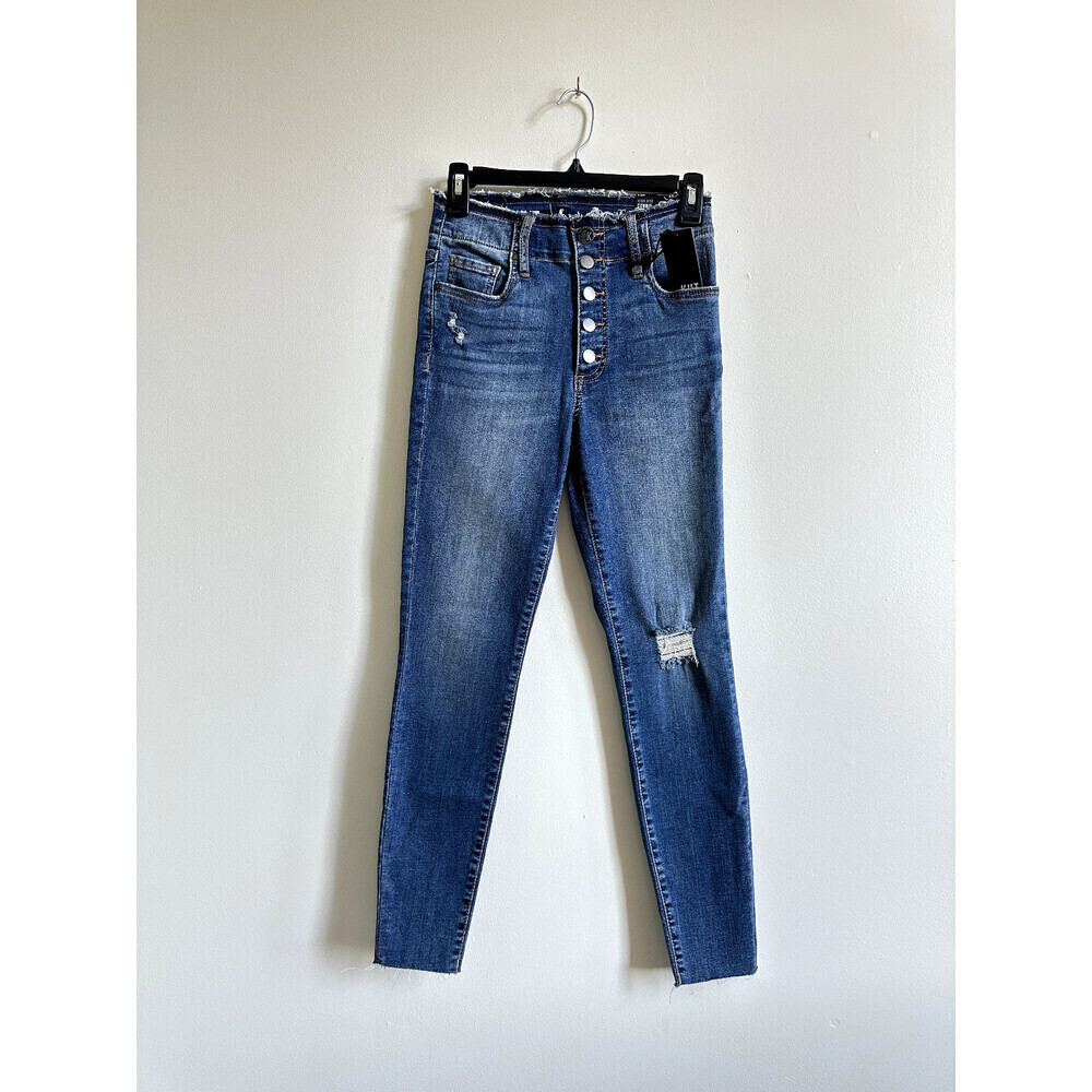 KUT from the Kloth Connie High-Rise Fab Ab Ankle Skinny Jeans size 0 in blue